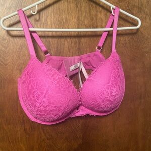 Victoria's Secret Bright Pink Lace Underwire Bra